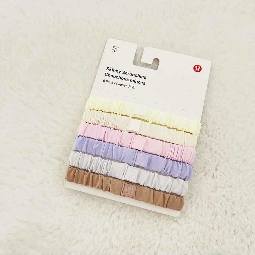 lululemon athletica Pastel 6 Skinny Scrunchies Set